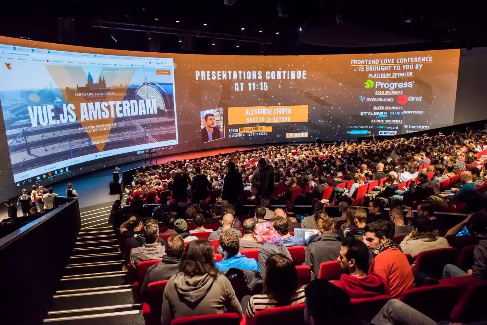 VueJS Amsterdam Audience and Screen